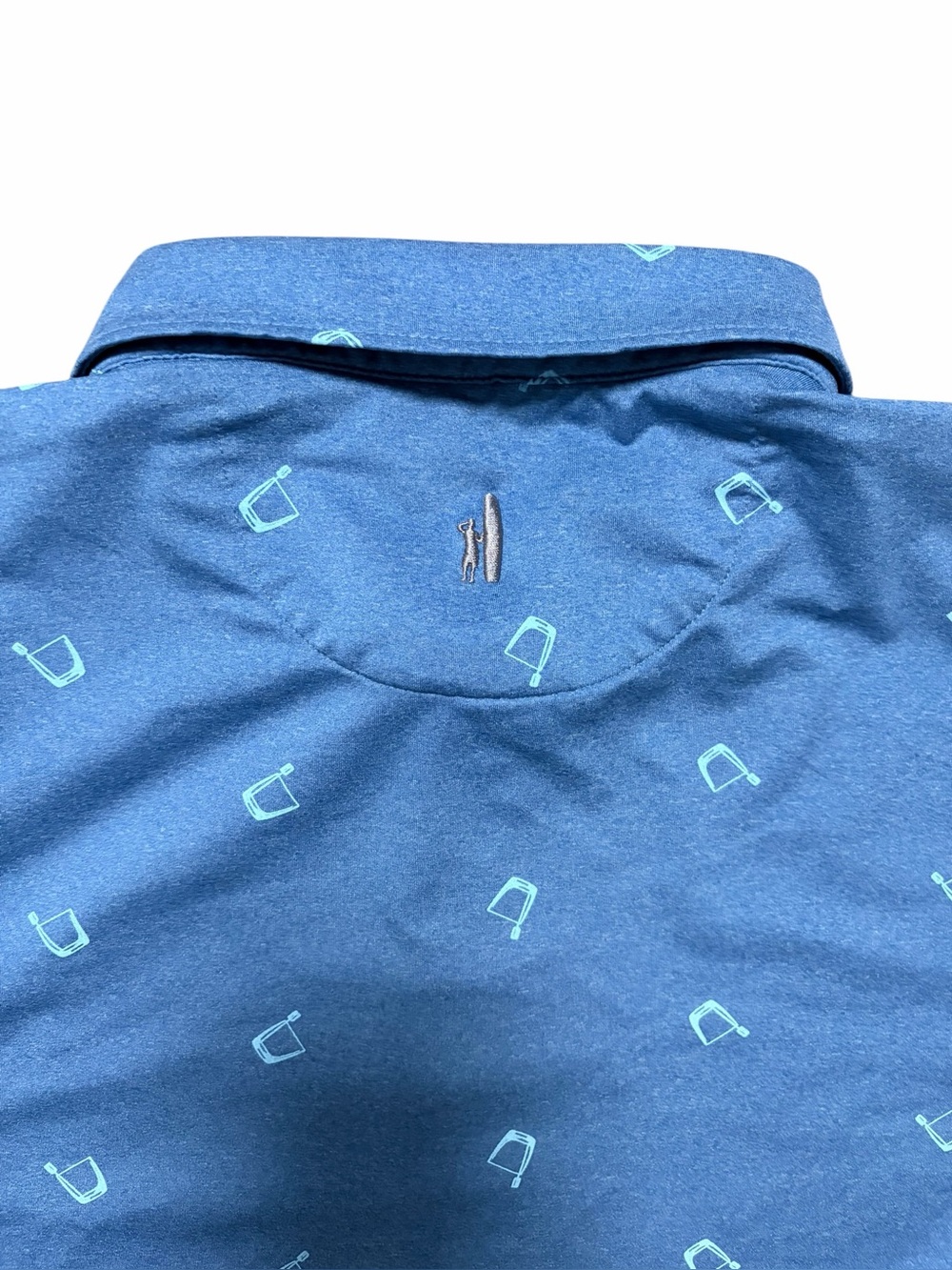 Johnnie O Polo Shirt Mens XL Blue Cocktail Drink Golf - Picture 4 of 6